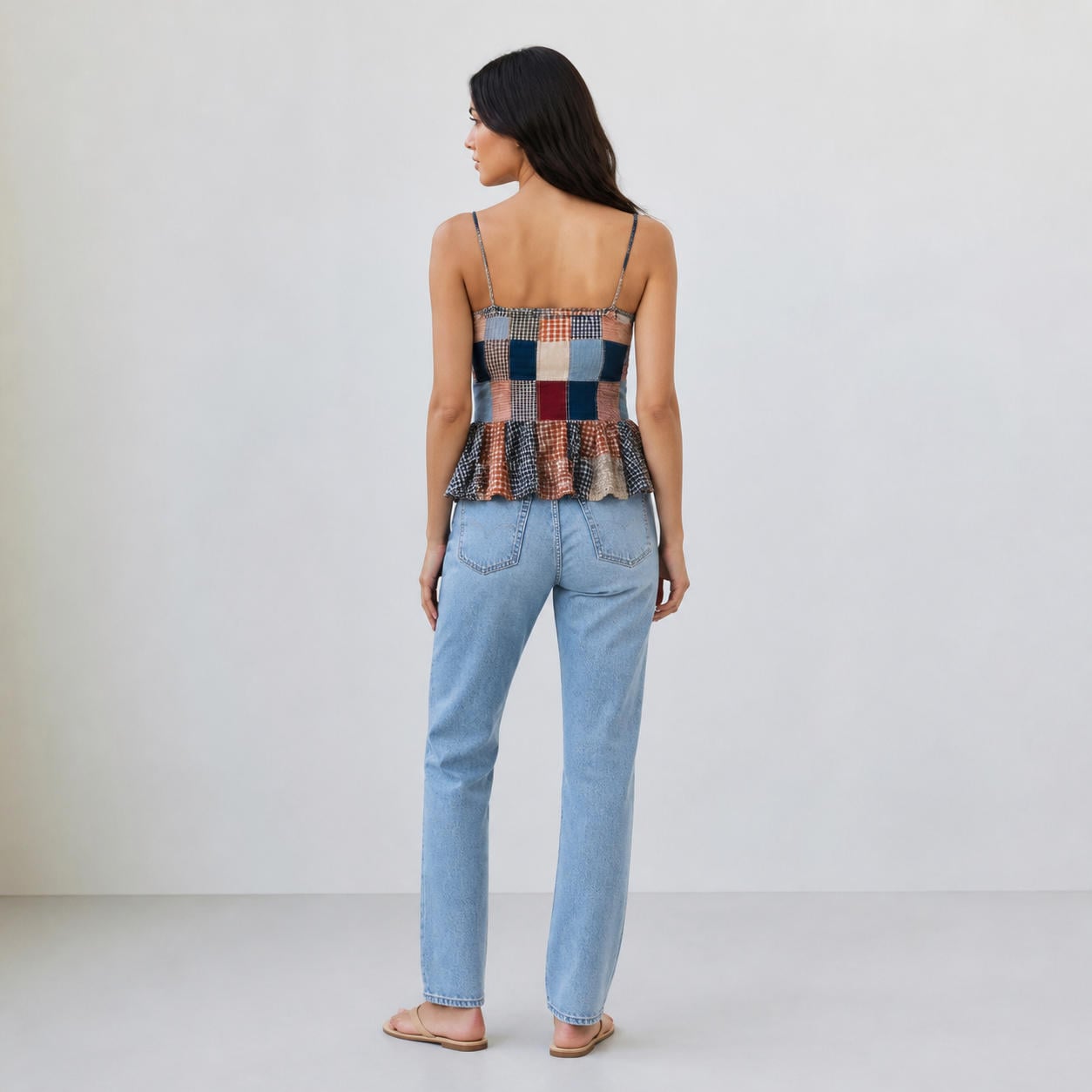 Boho-Oberteil mit Schößchen an der Taille – Ansicht 2