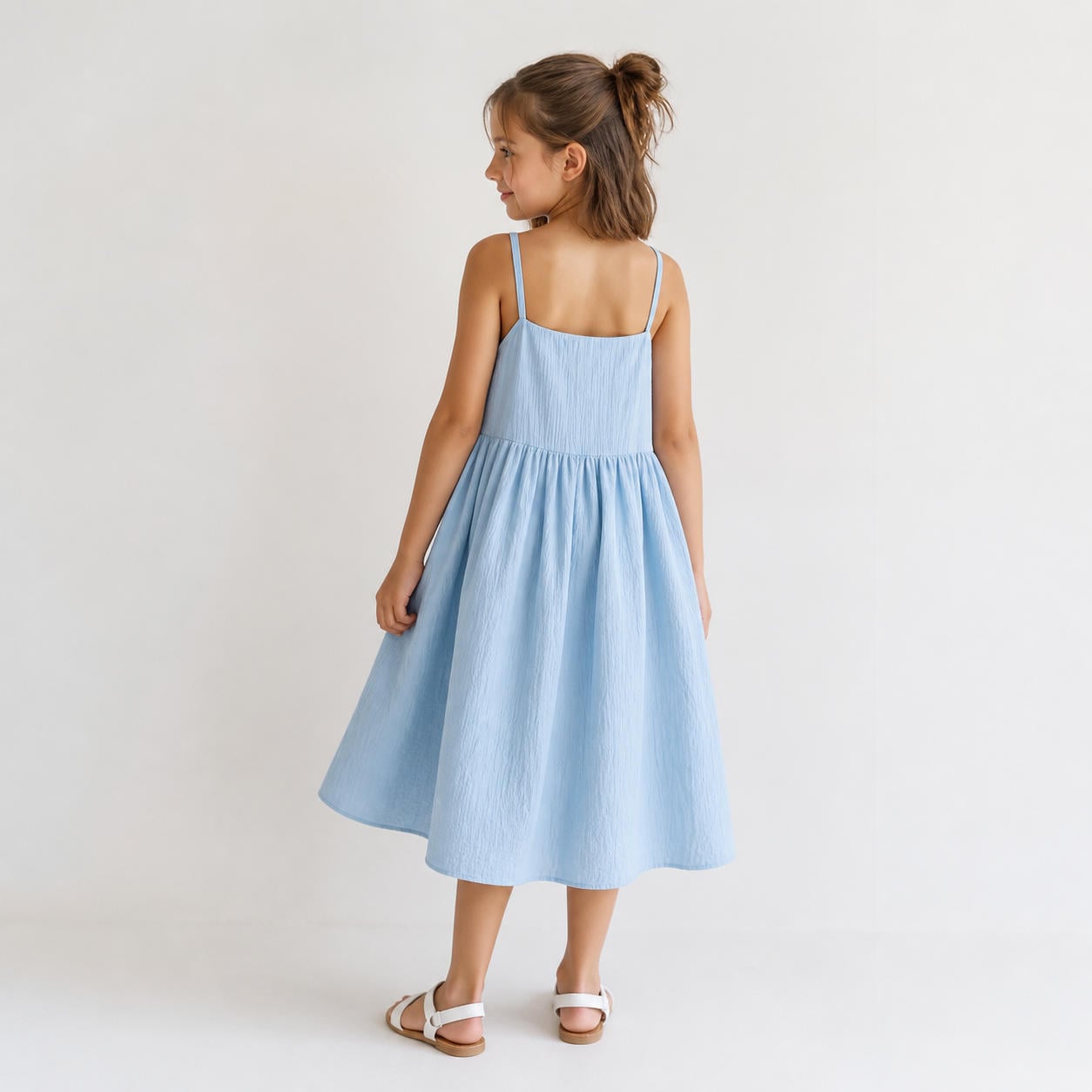 Boho-Sommerkleid für Mädchen mit Spaghettiträgern (2–10 Jahre) – Ansicht 2