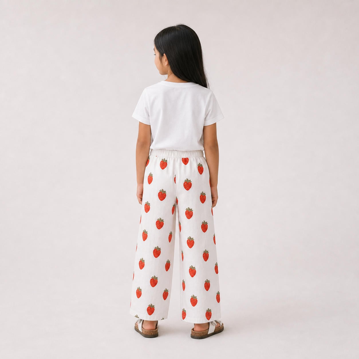 Weite Leinenhose für Mädchen – Ansicht 2