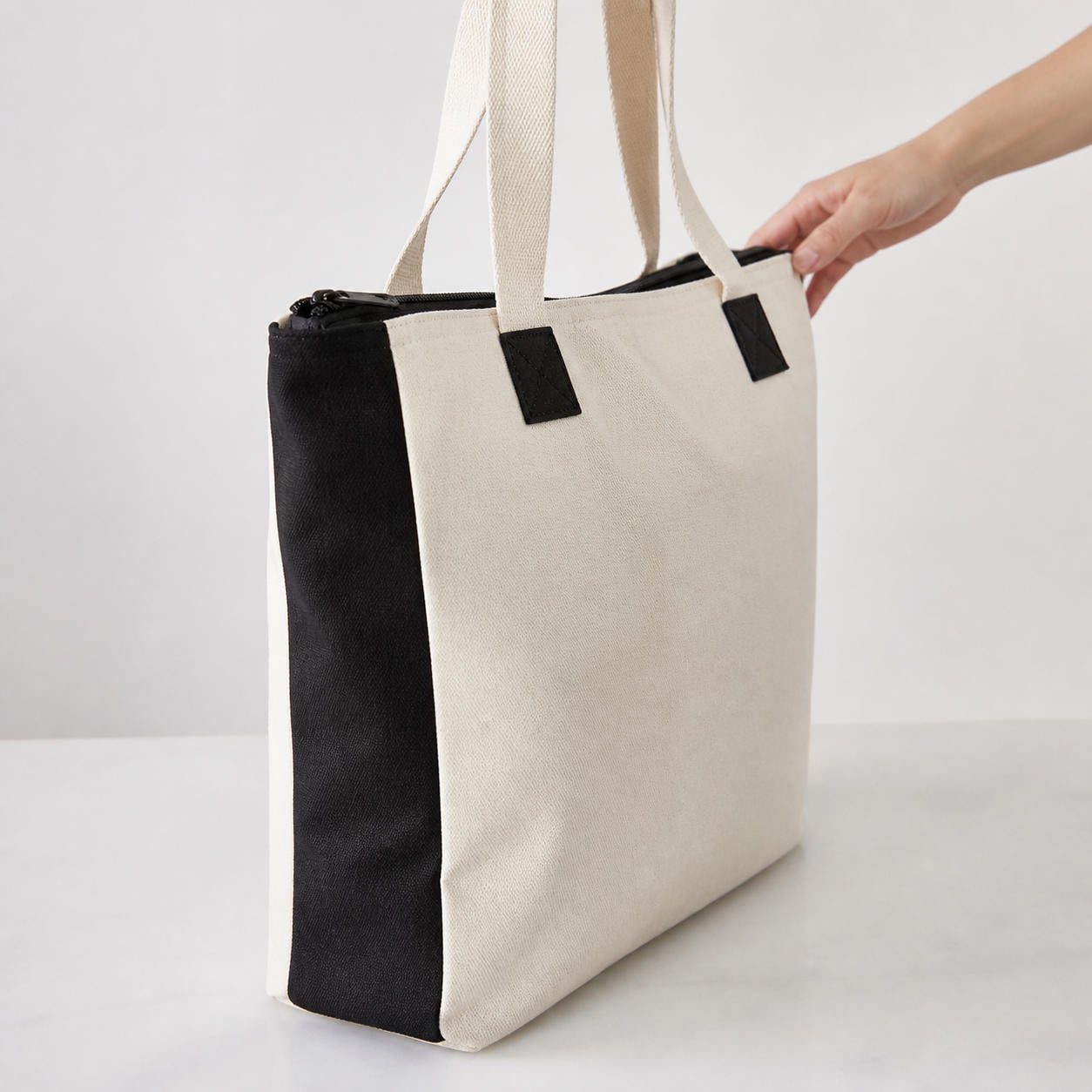 Selbst genähte Stofftasche mit Henkeln – Ansicht 3