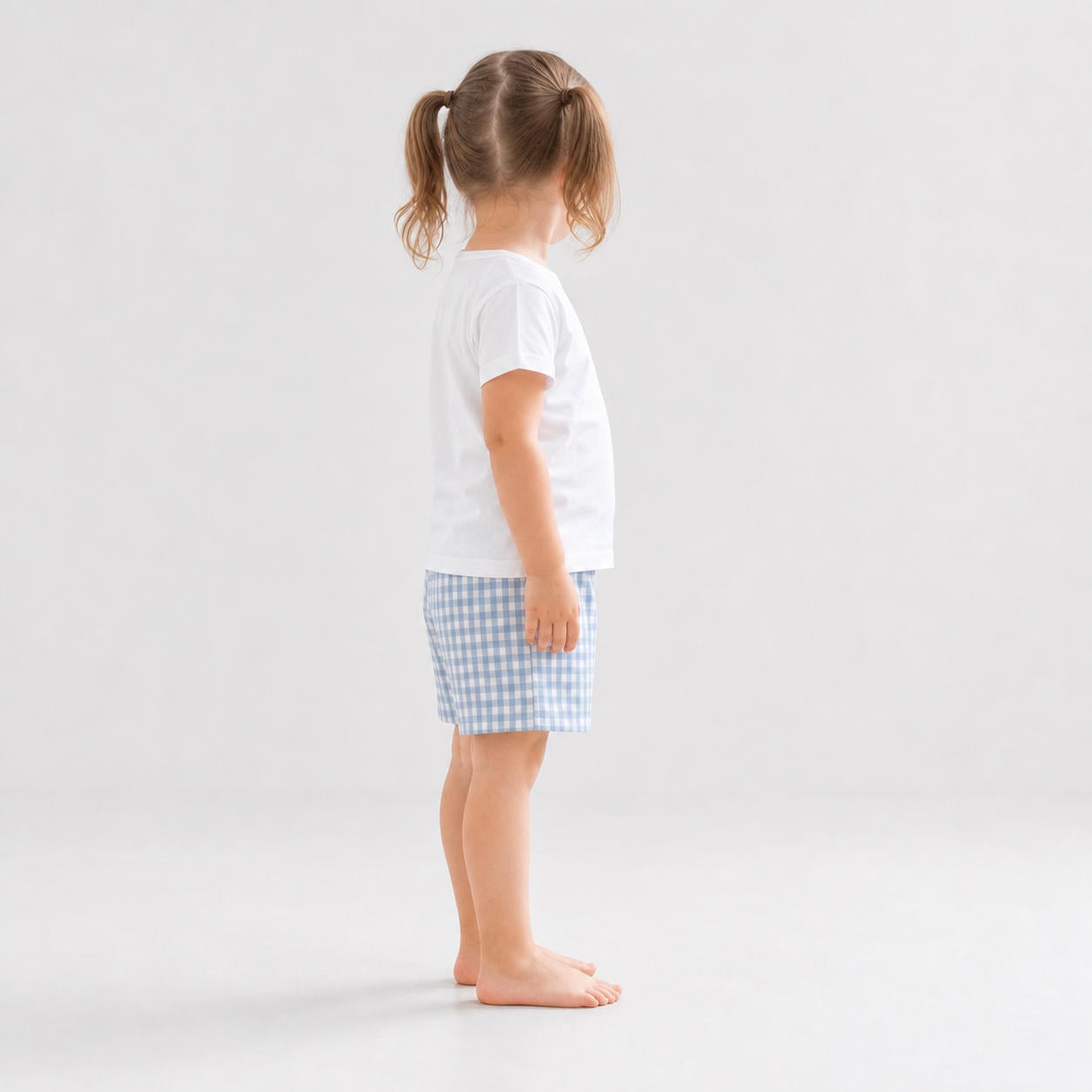 Karierte Sommershorts für Kinder aus Baumwolle – Ansicht 3