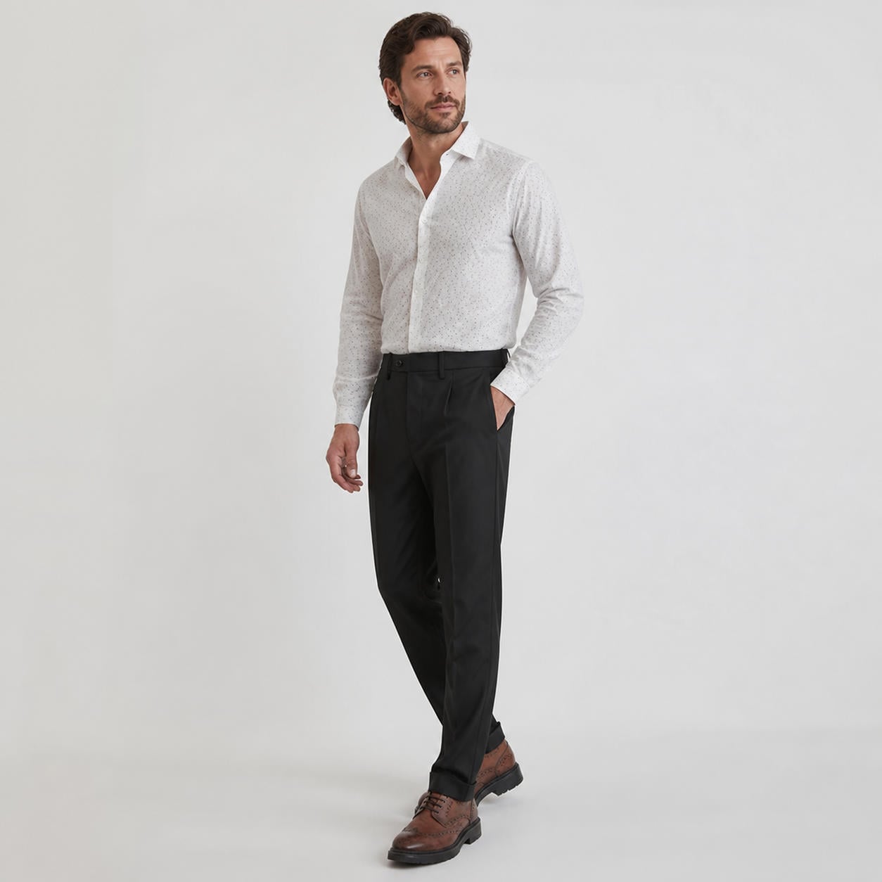 Klassische Herrenhose mit geradem Bein und Taschen – Ansicht 3