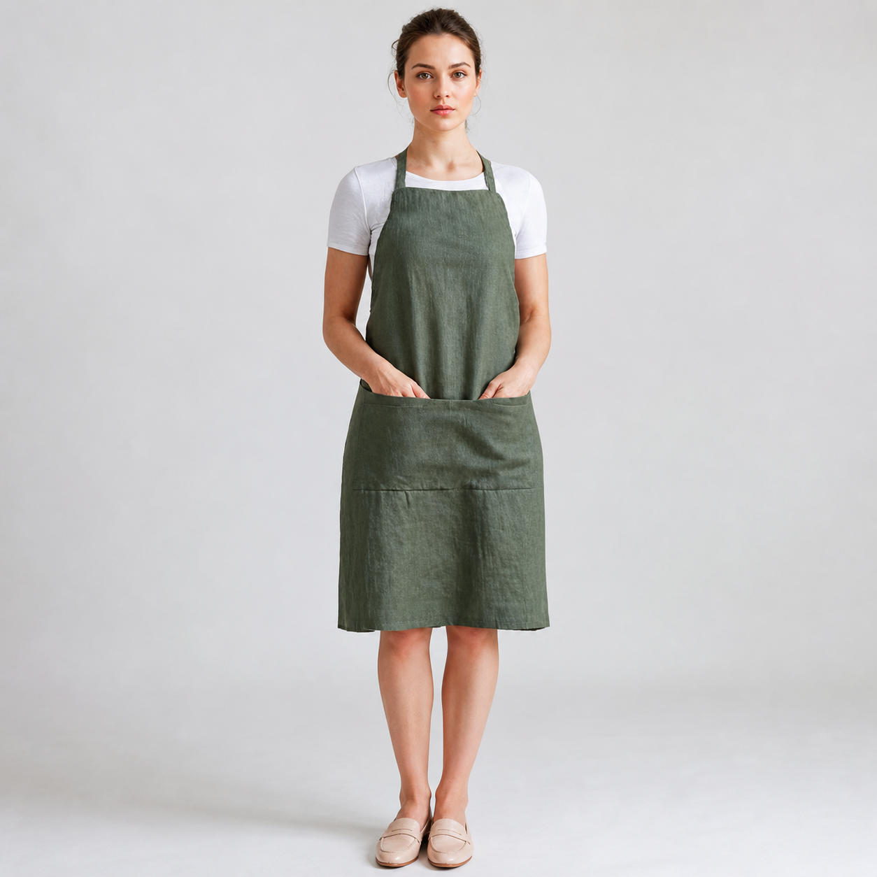 Crossback Linen Kitchen and Workshop Apron