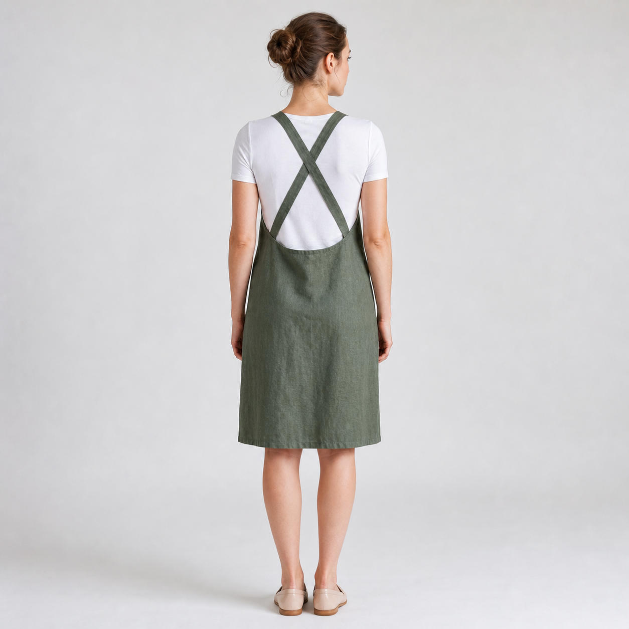 Crossback Linen Kitchen and Workshop Apron – view 2