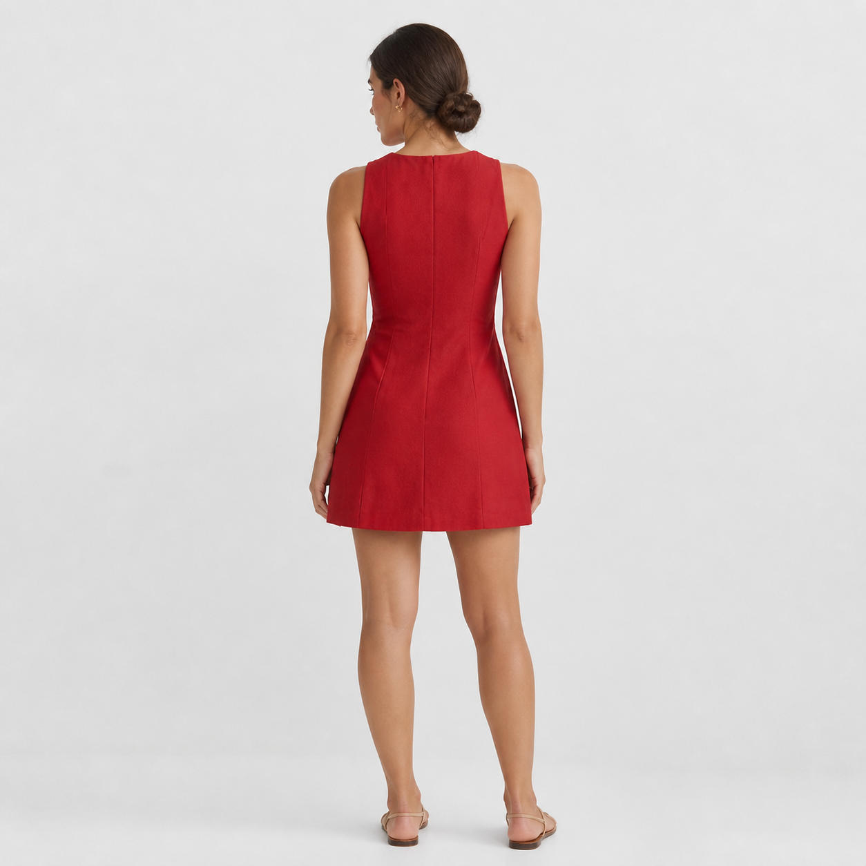 Sleeveless Button-Front Mini Dress – view 2