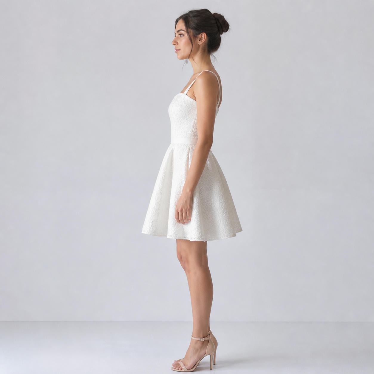 High Waist Circle Skirt Strap Dress – view 3