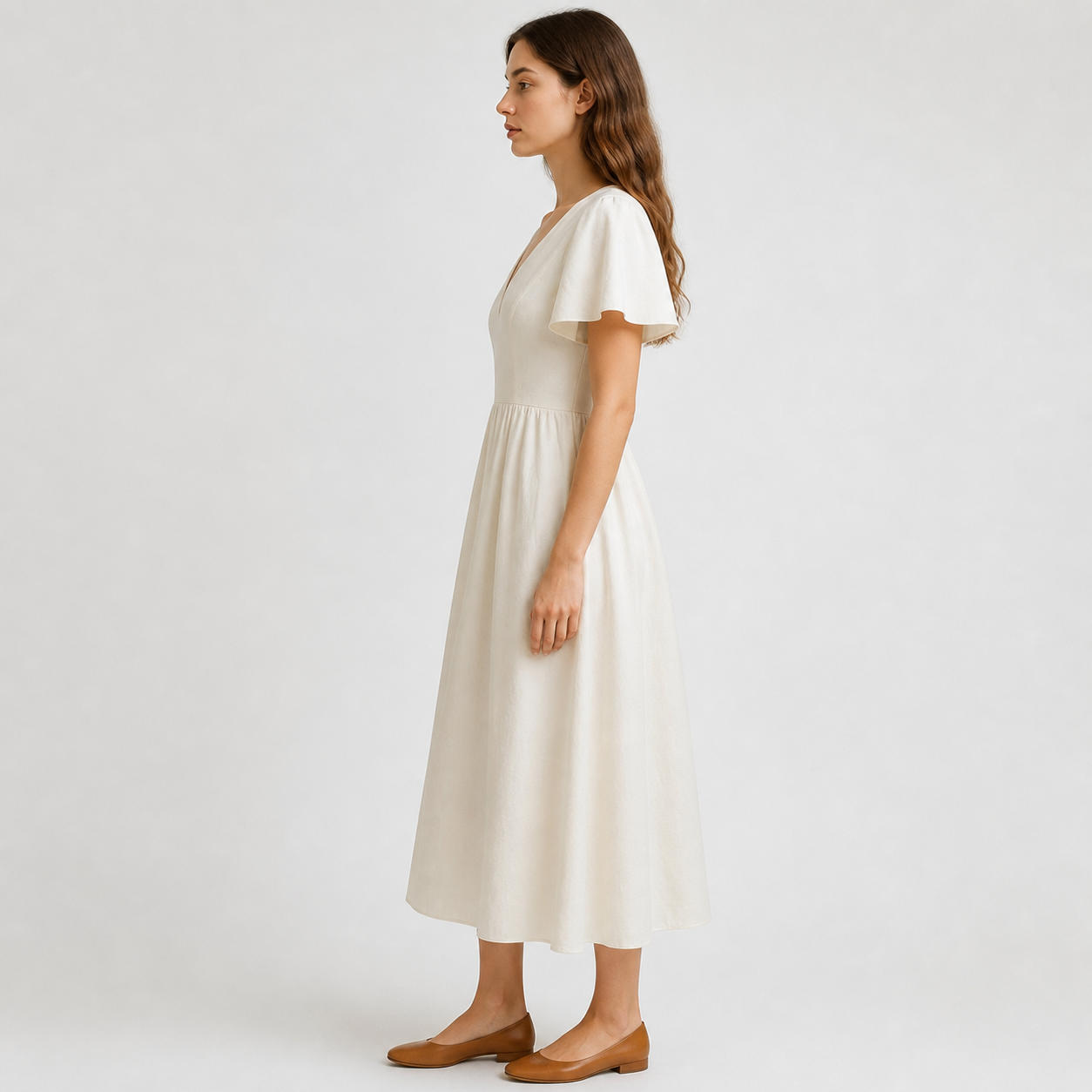 Deep V-Neck Open Back Evening Dress – view 3