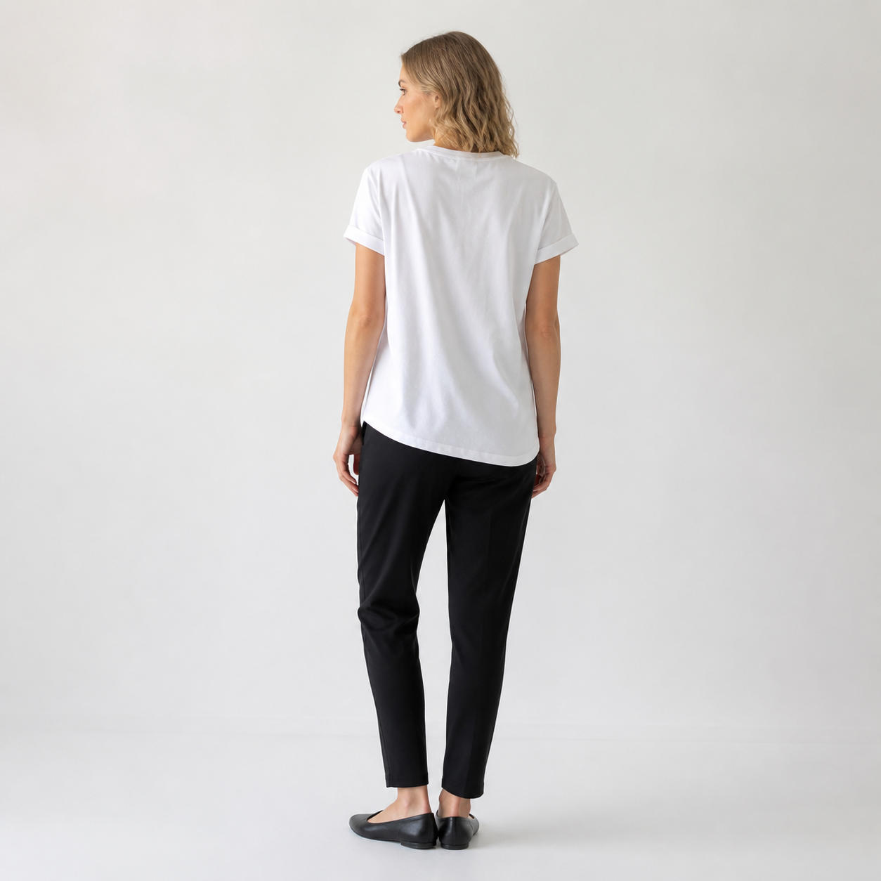 Asymmetrical Split Wrap Tunic Top with Buttons – view 2