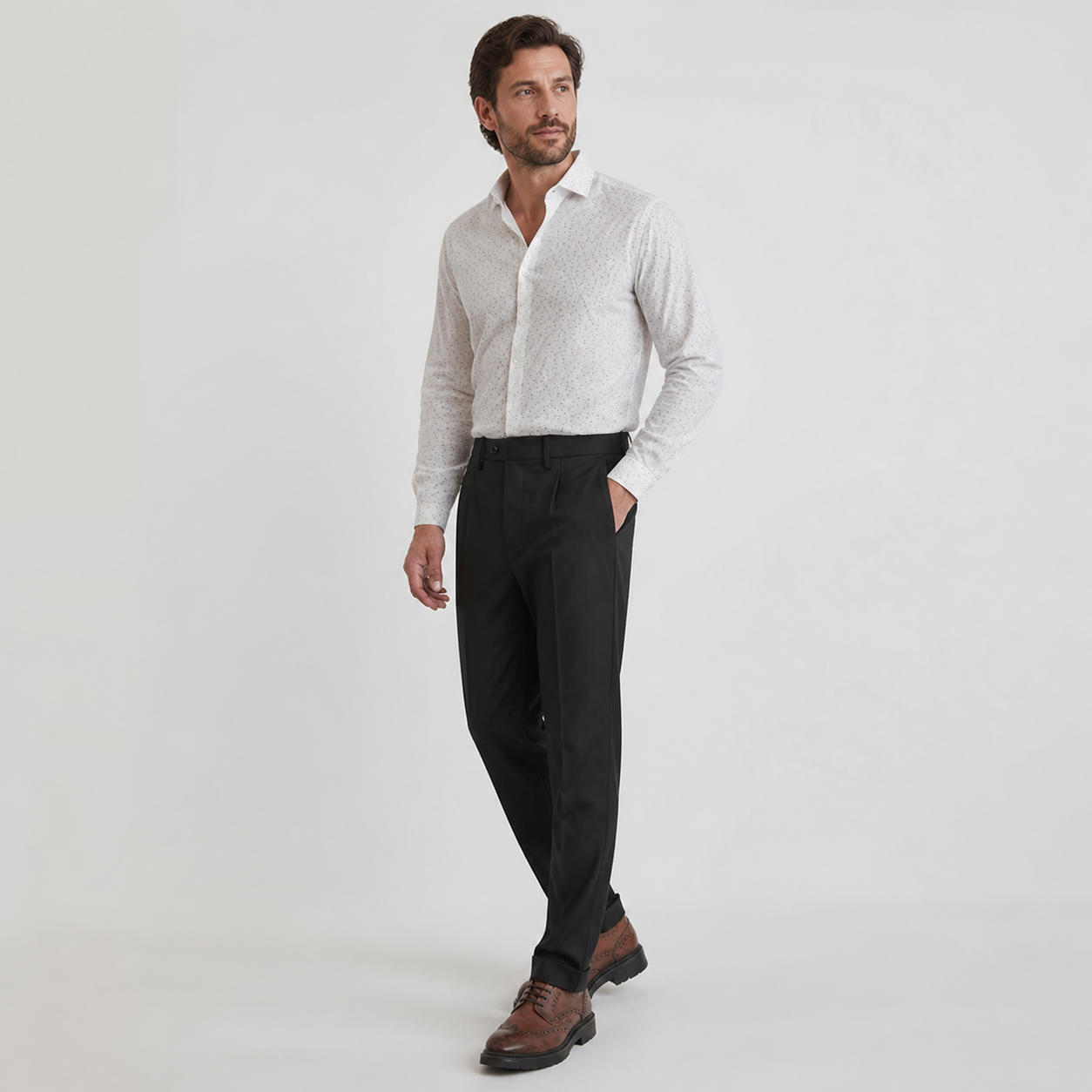 Men's Classic Straight Leg Pants with Pockets – view 3