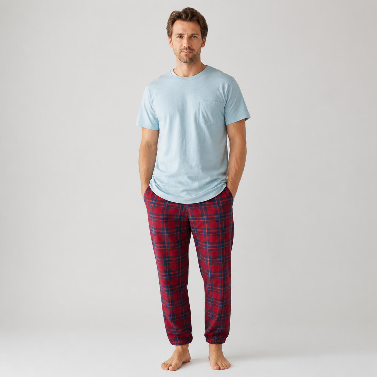 Men's Relaxed Linen Pyjama Set (Shirt + Pants)