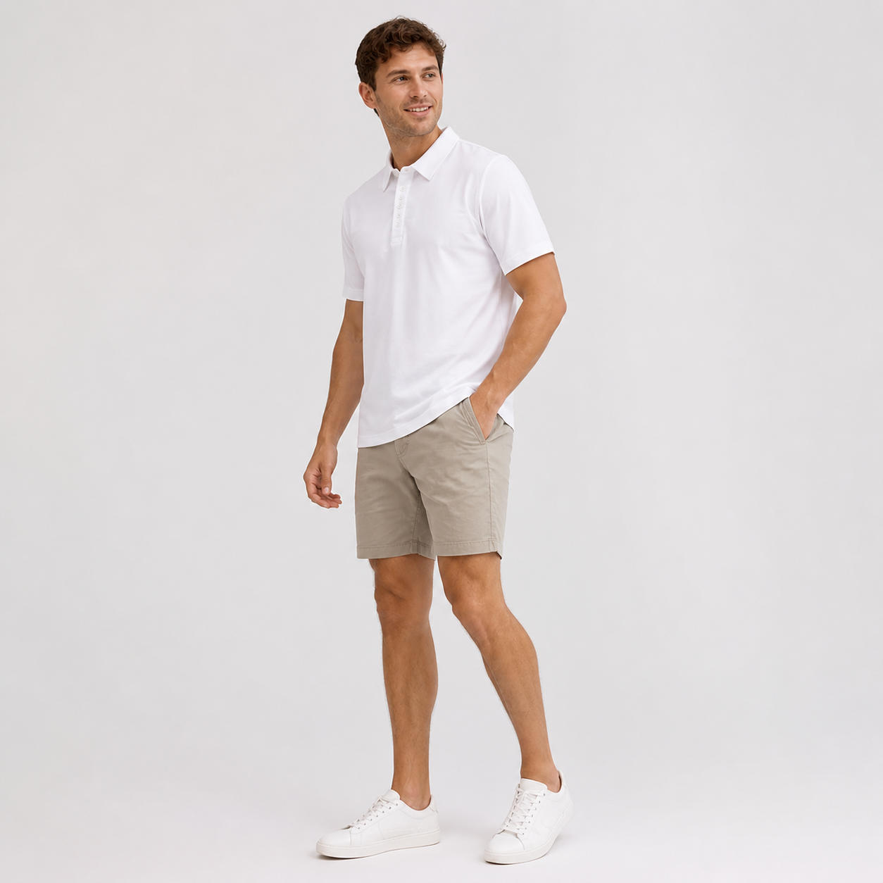 Casual Summer Set with Polo Shirt and Matching Shorts – view 3