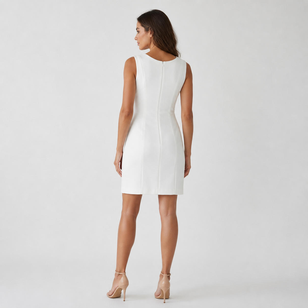 Sleeveless Princess Seam V-Neck Fitted Dress – view 2