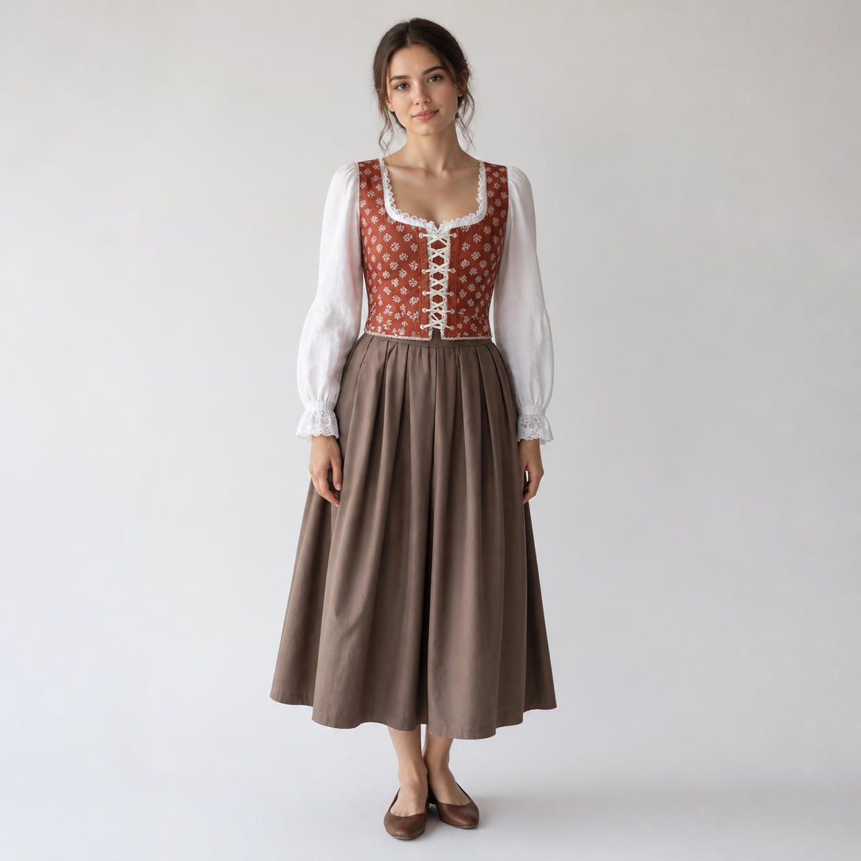 Renaissance Lace-Up Bustier Corset Top