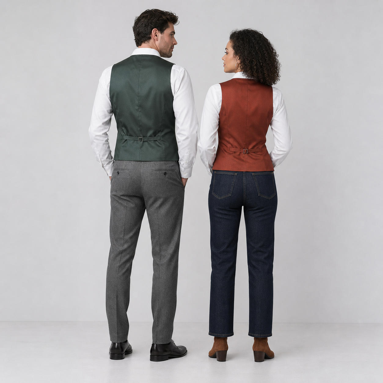 Couples Matching Tailored Vests Set for Women and Men – view 2