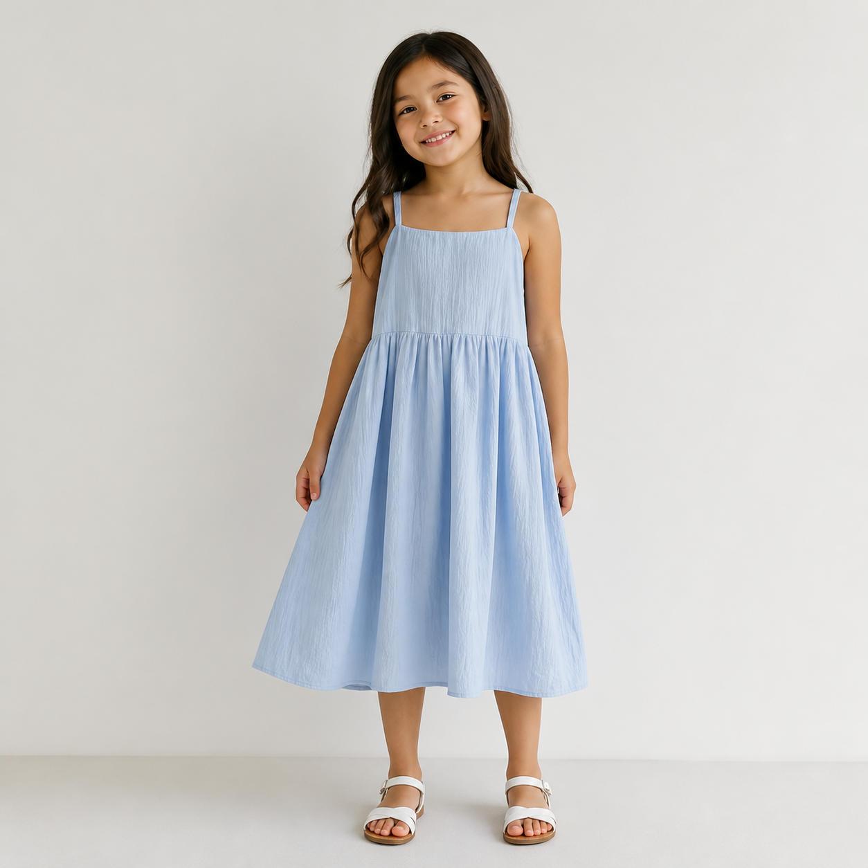 Girls Boho Summer Sundress with Spaghetti Straps (2-10 Years)