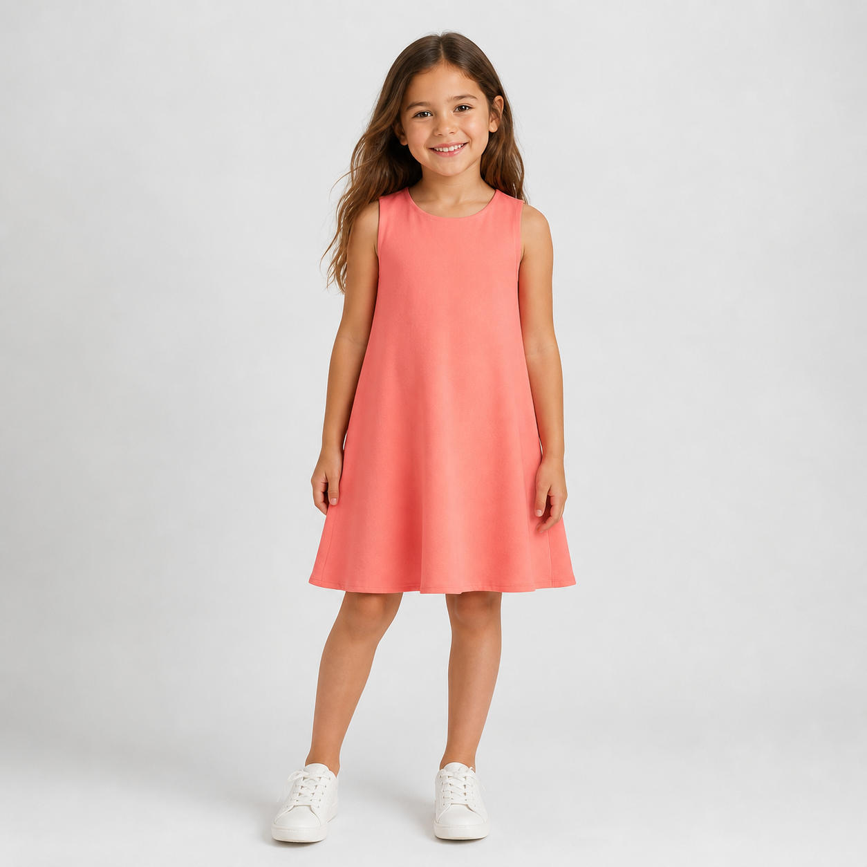 Girls Sleeveless Flowy Tent Dress (2-10 Years)