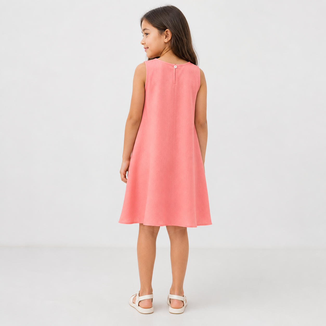 Girls Sleeveless Flowy Tent Dress (2-10 Years) – view 2
