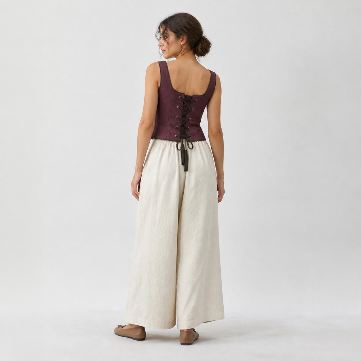 Renaissance Historical Bodice Lace-Up Corset Top – view 2