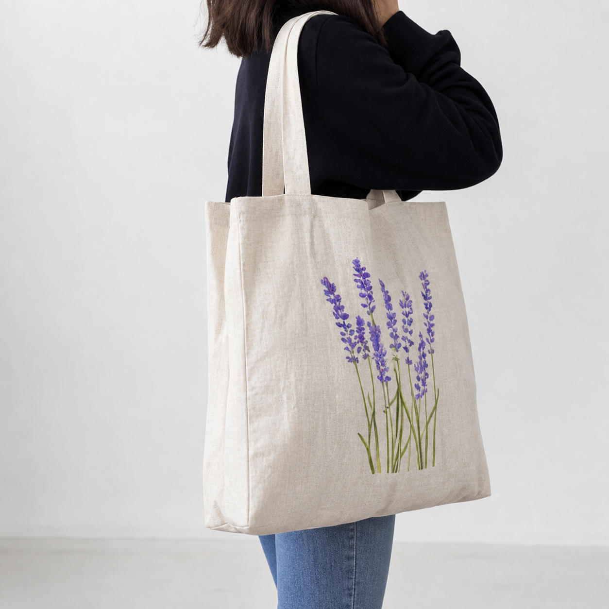 Reusable Canvas Tote Bag with Interior Pocket – view 3