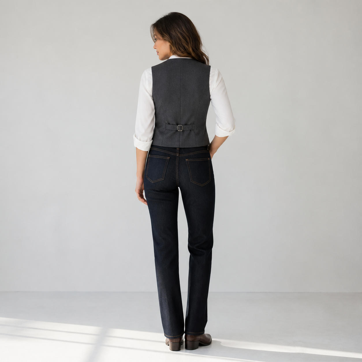 Women's Classic Tailored Buttoned Waistcoat Vest – view 2