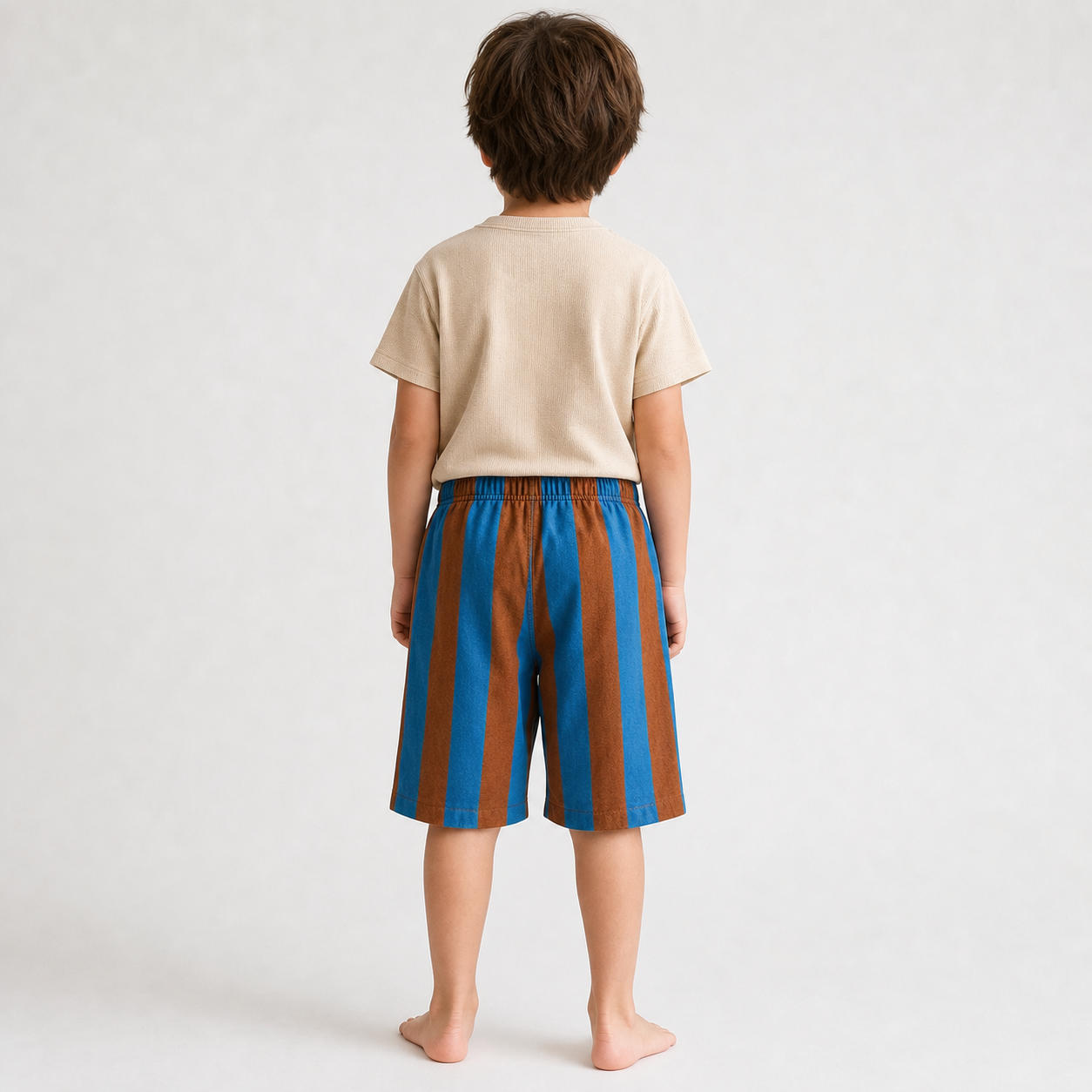 Kids Elastic Waist Bermuda Summer Shorts – view 2