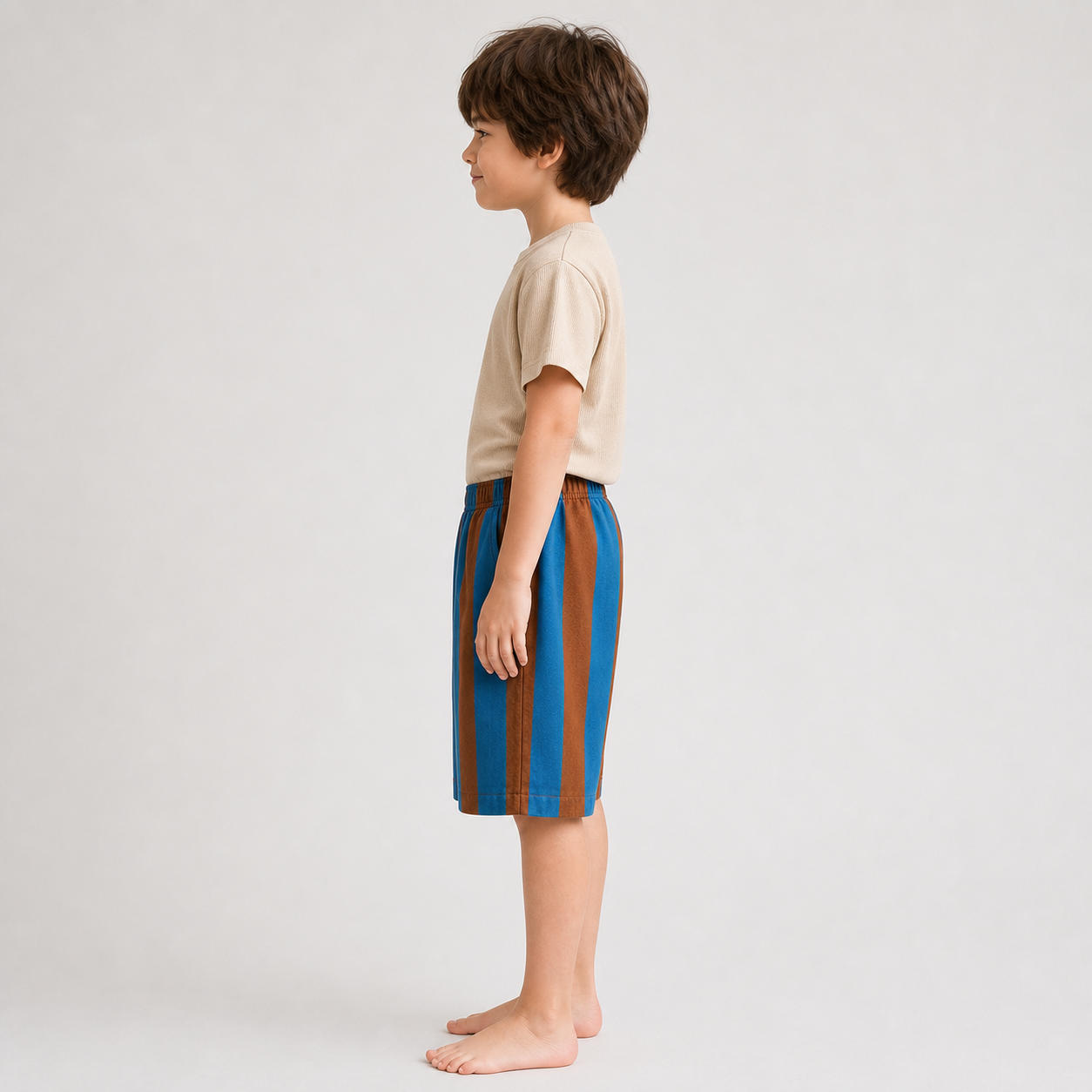 Kids Elastic Waist Bermuda Summer Shorts – view 3