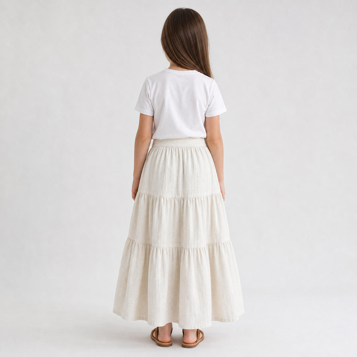 Girls Tiered Maxi Long Skirt – view 2