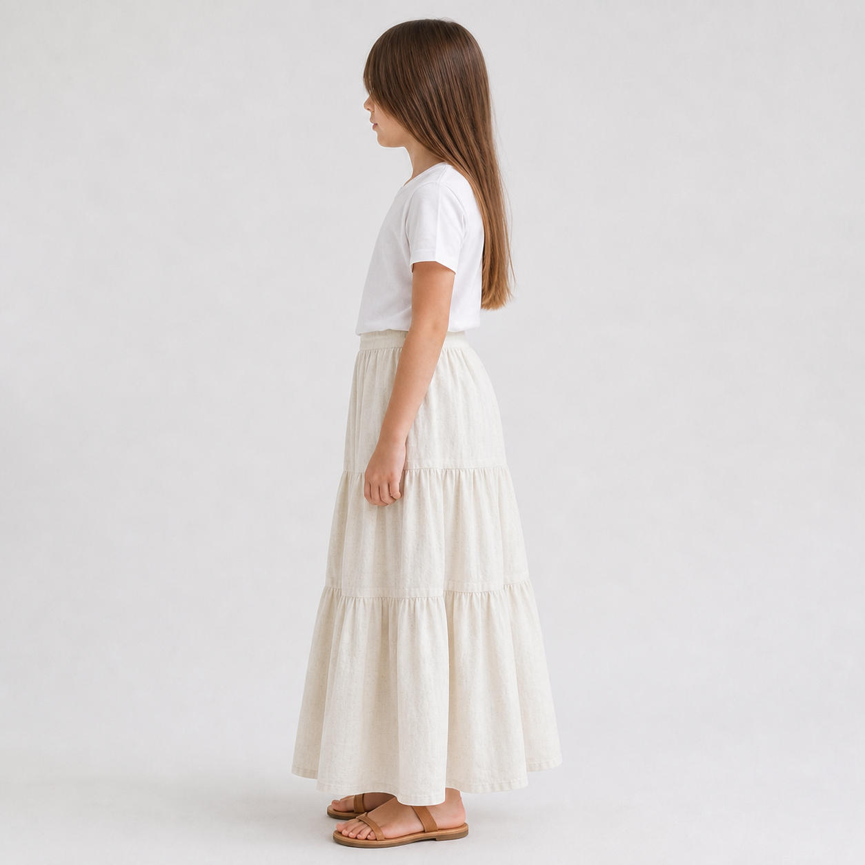Girls Tiered Maxi Long Skirt – view 3