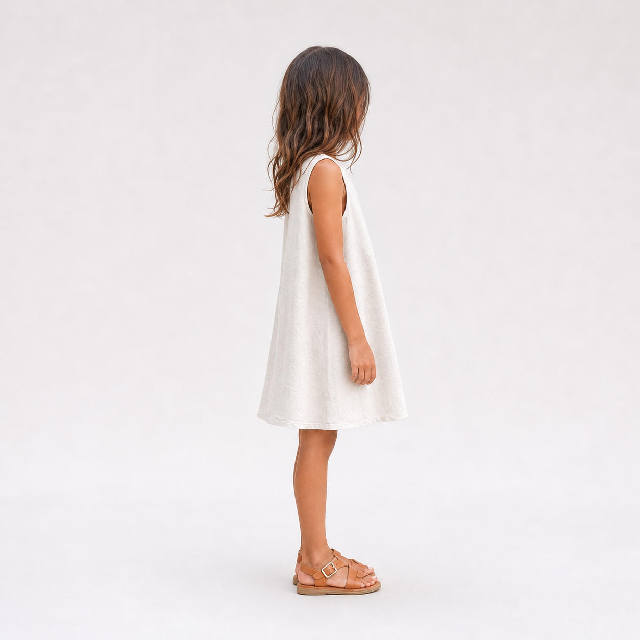 Kids Linen Tent Dress – view 3