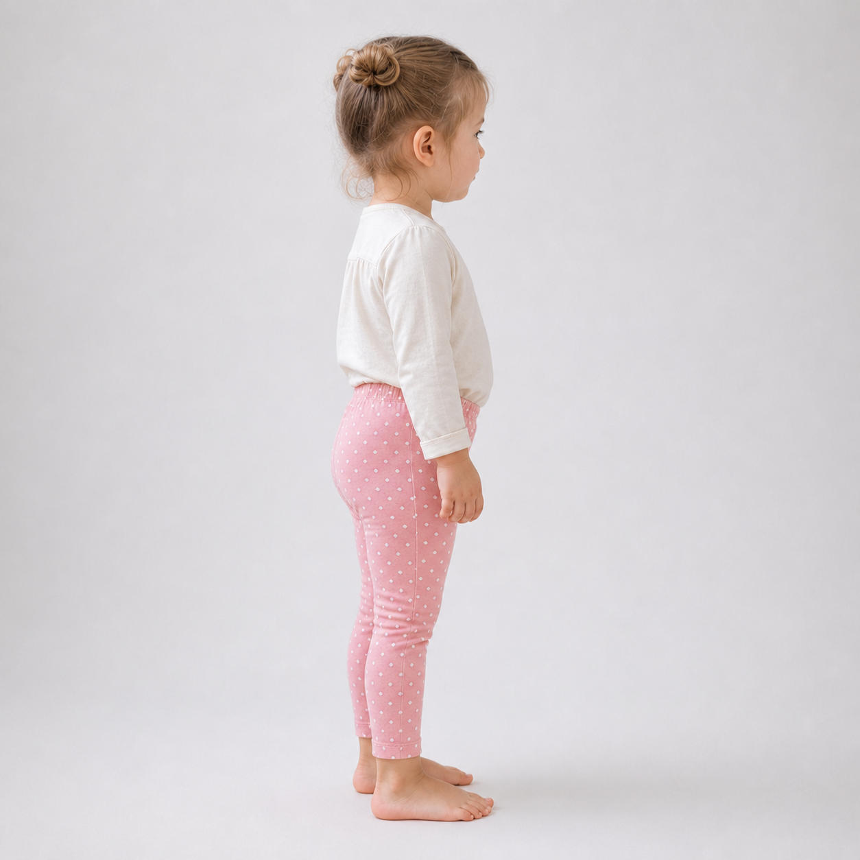 Kids Elastic Waist Jersey Leggings – view 3