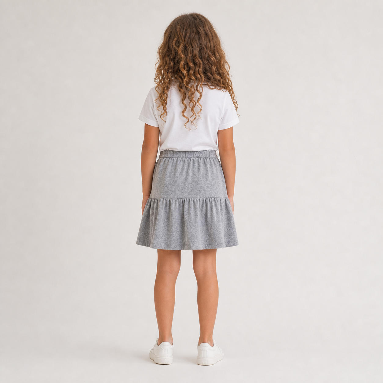 Girls Cotton Tiered Twirl Skirt – view 2