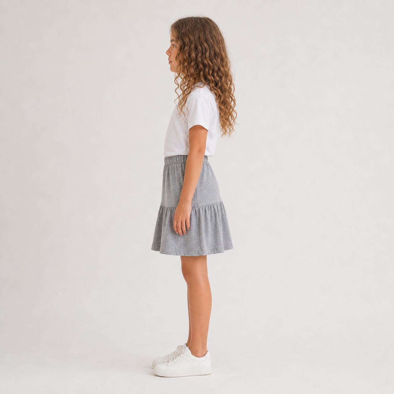 Girls Cotton Tiered Twirl Skirt – view 3