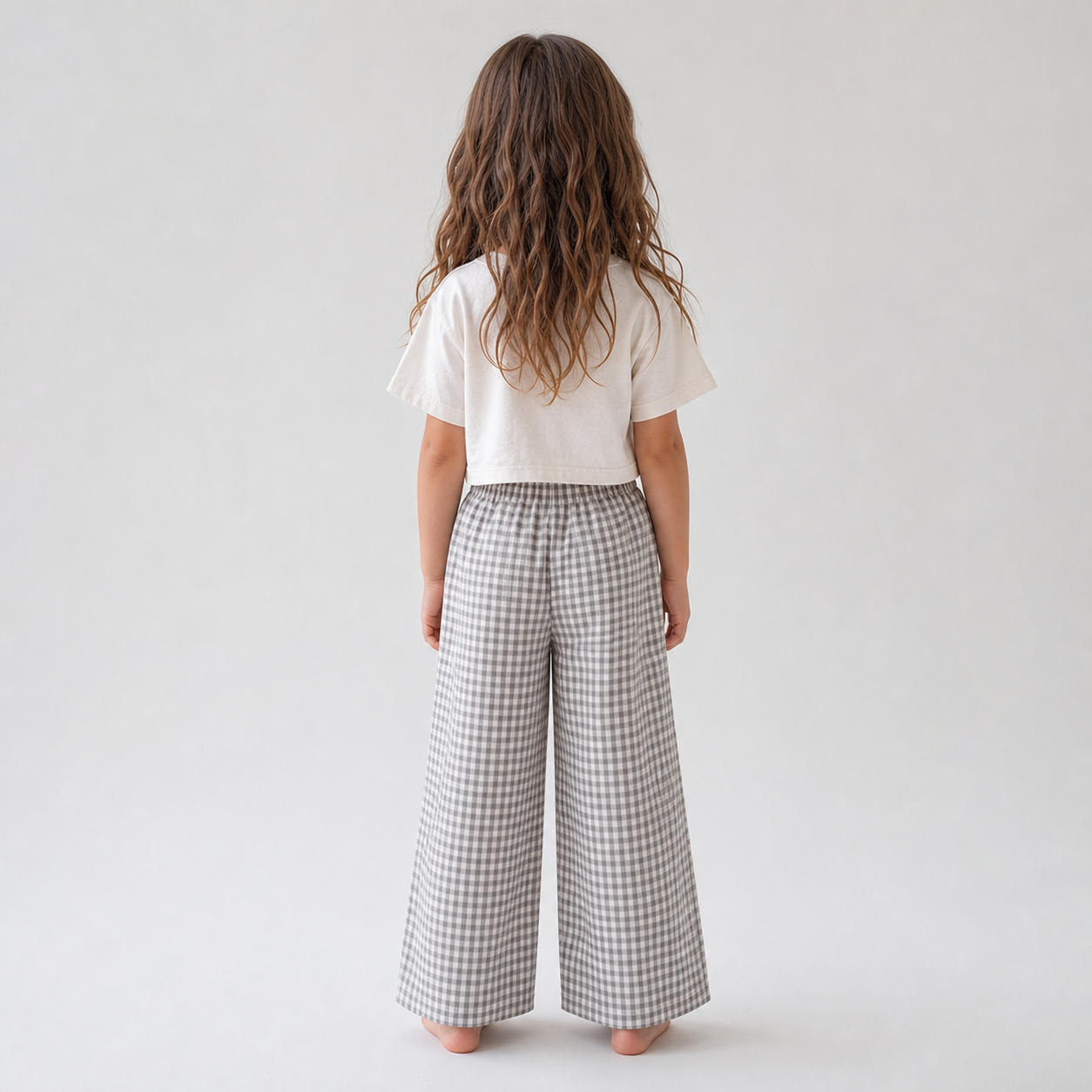 Children Wide Leg Linen Pants with Pockets – view 2