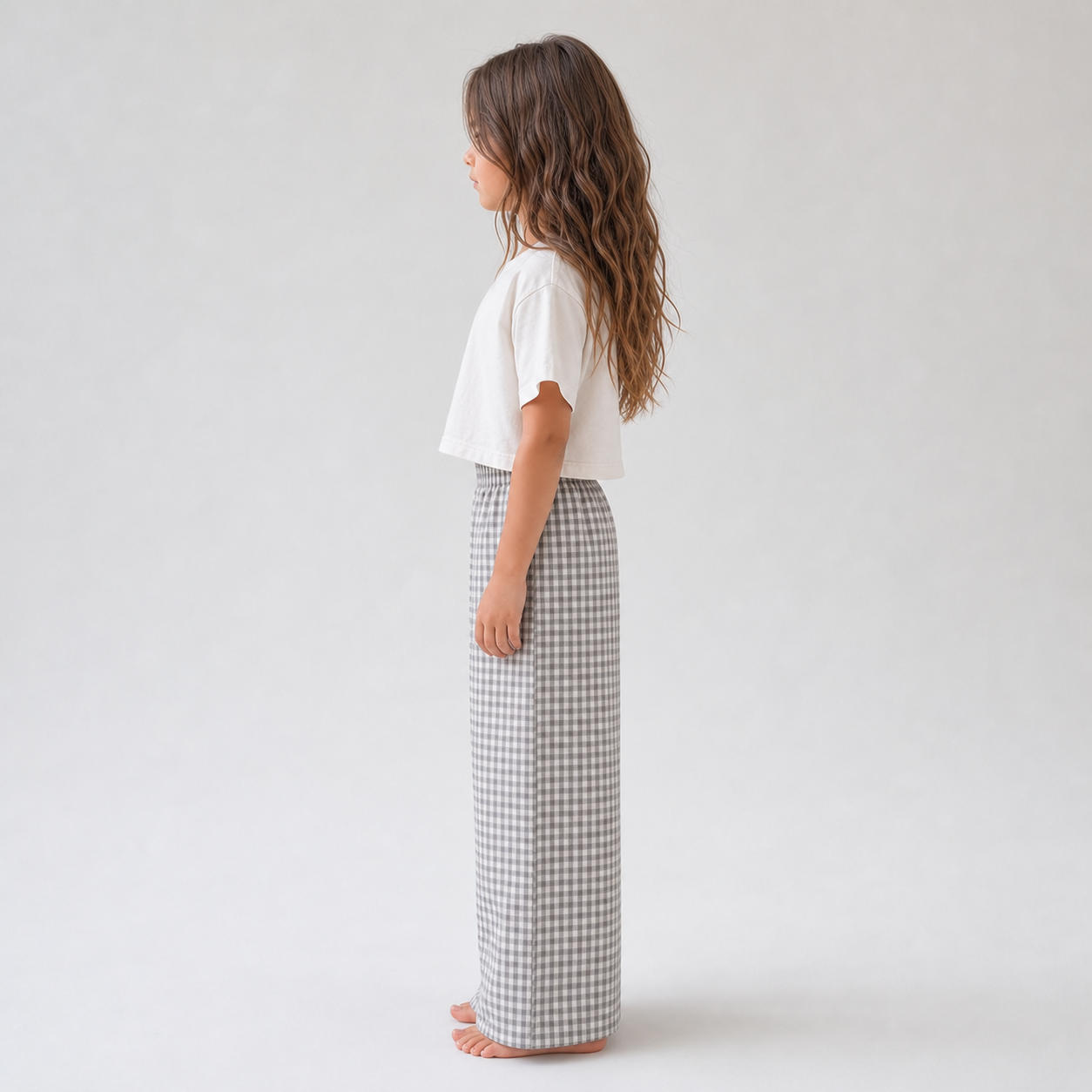 Children Wide Leg Linen Pants with Pockets – view 3