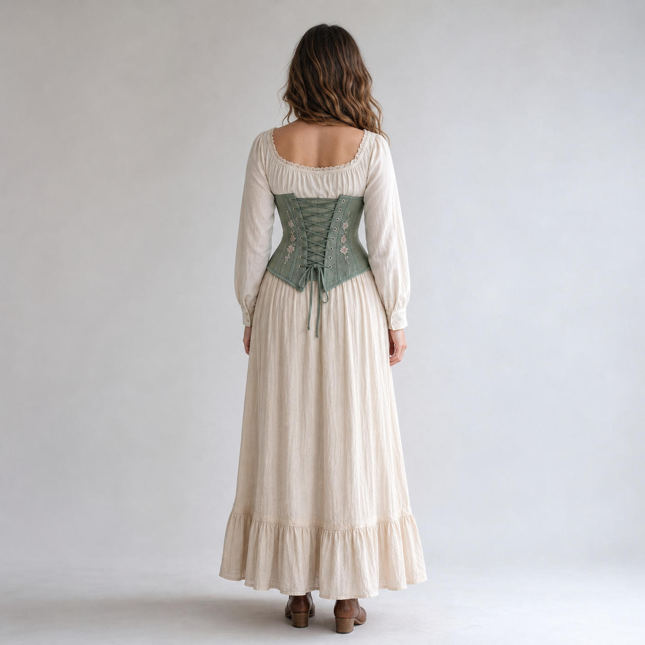 11-Panel Embroidered Laced Corset – view 2