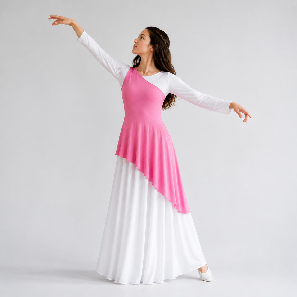 Dance Set with Tunic Top and Long Skirt