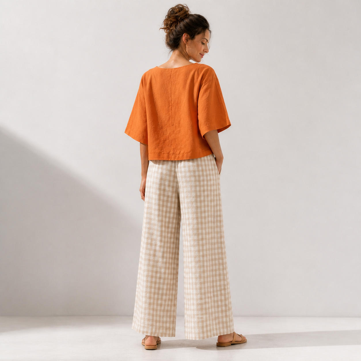 Linen Summer Tank Top and Shorts Set – view 2