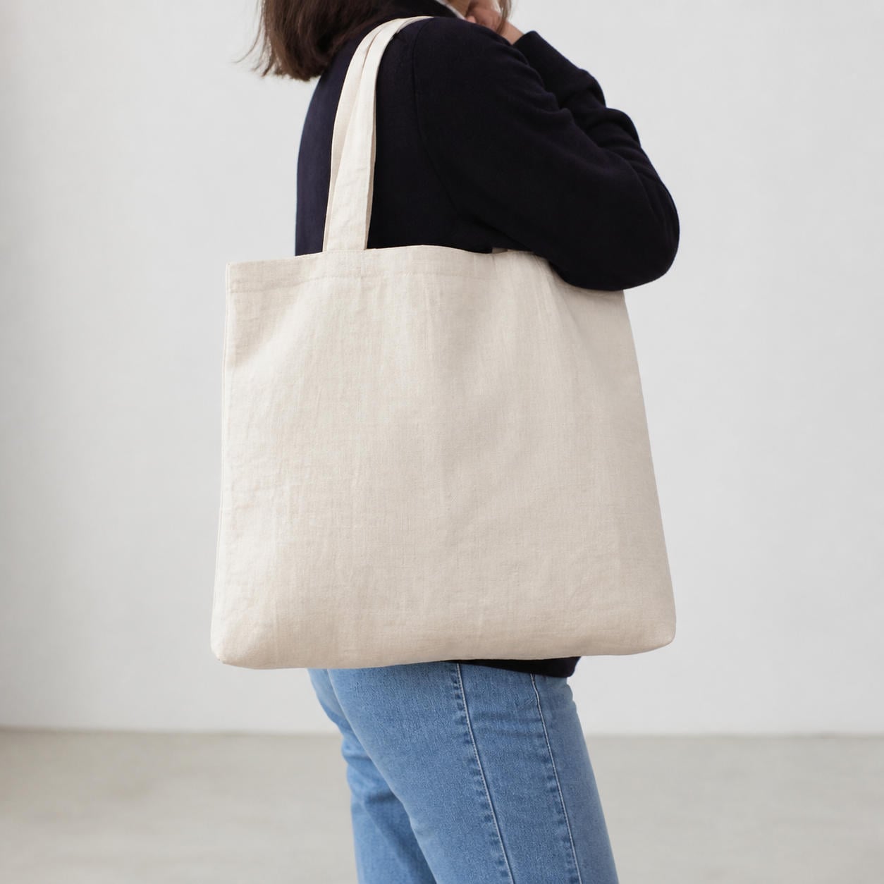 Wiederverwendbare Canvas-Tasche mit Innentasche – Ansicht 2